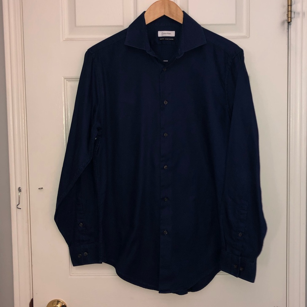 Calvin Klein collared button-down dress shirt